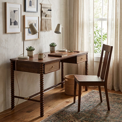 Twist Cane Solid Wood Desk
