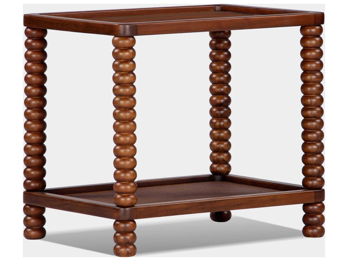 Twist Cane Solid Wood Side Table