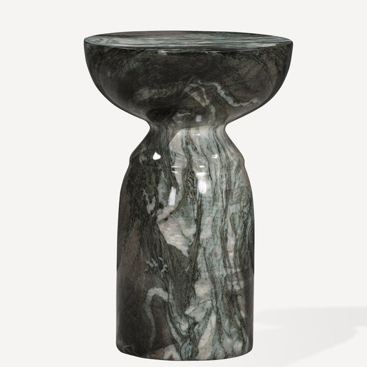Echo End Table - Grey/Blush Marble