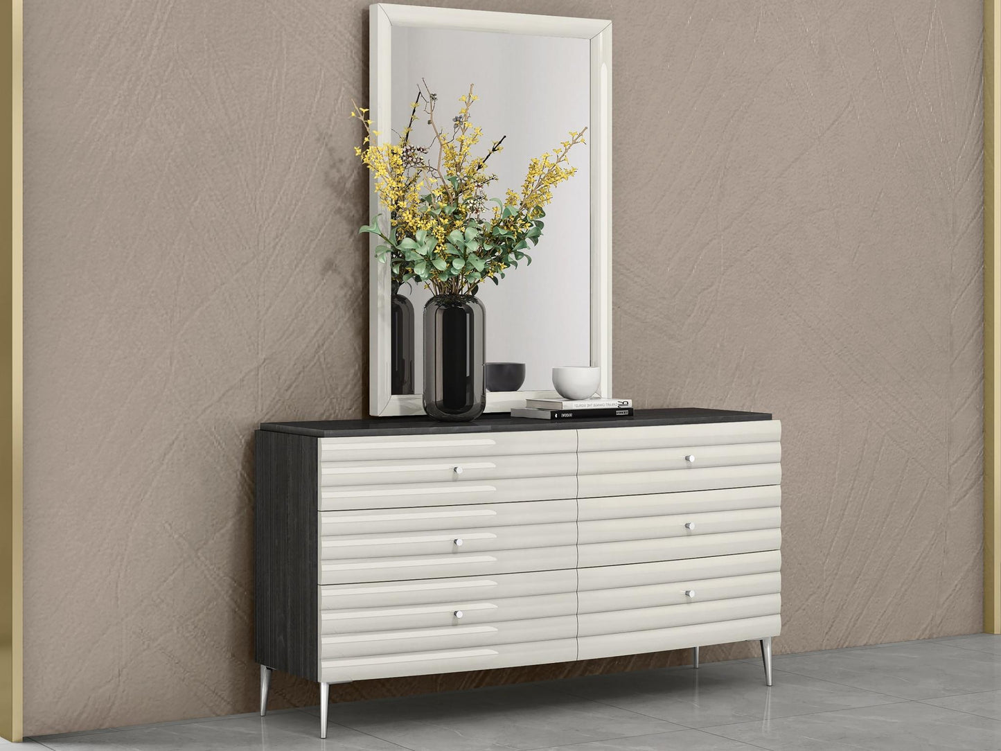 Pino Mirror - Light Grey
