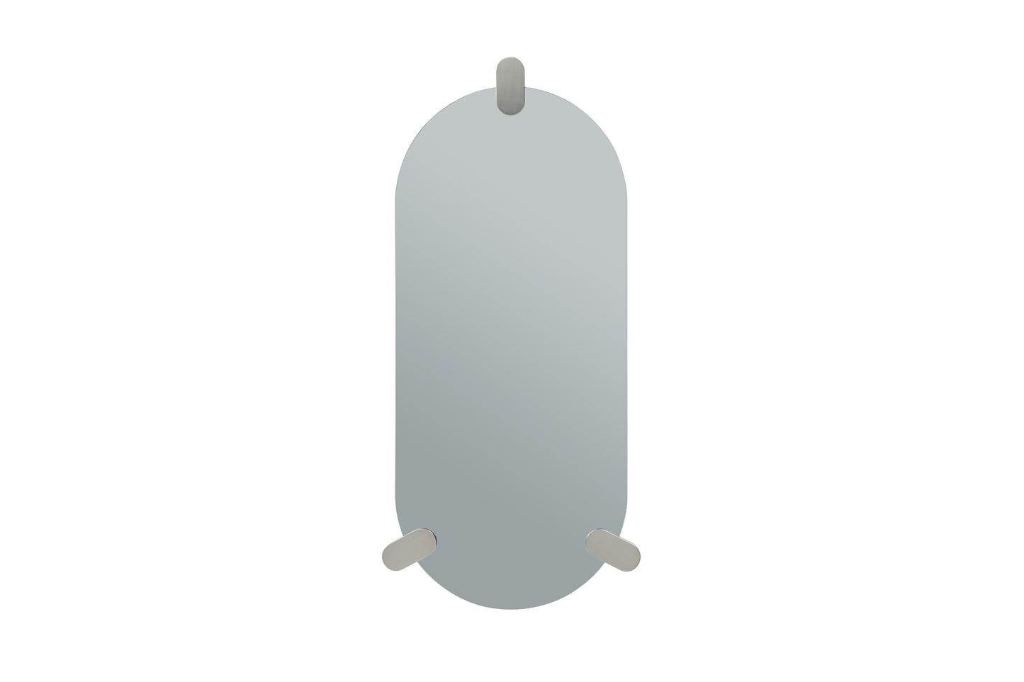 Anaconda Oval Mirror - Silver/Nickel