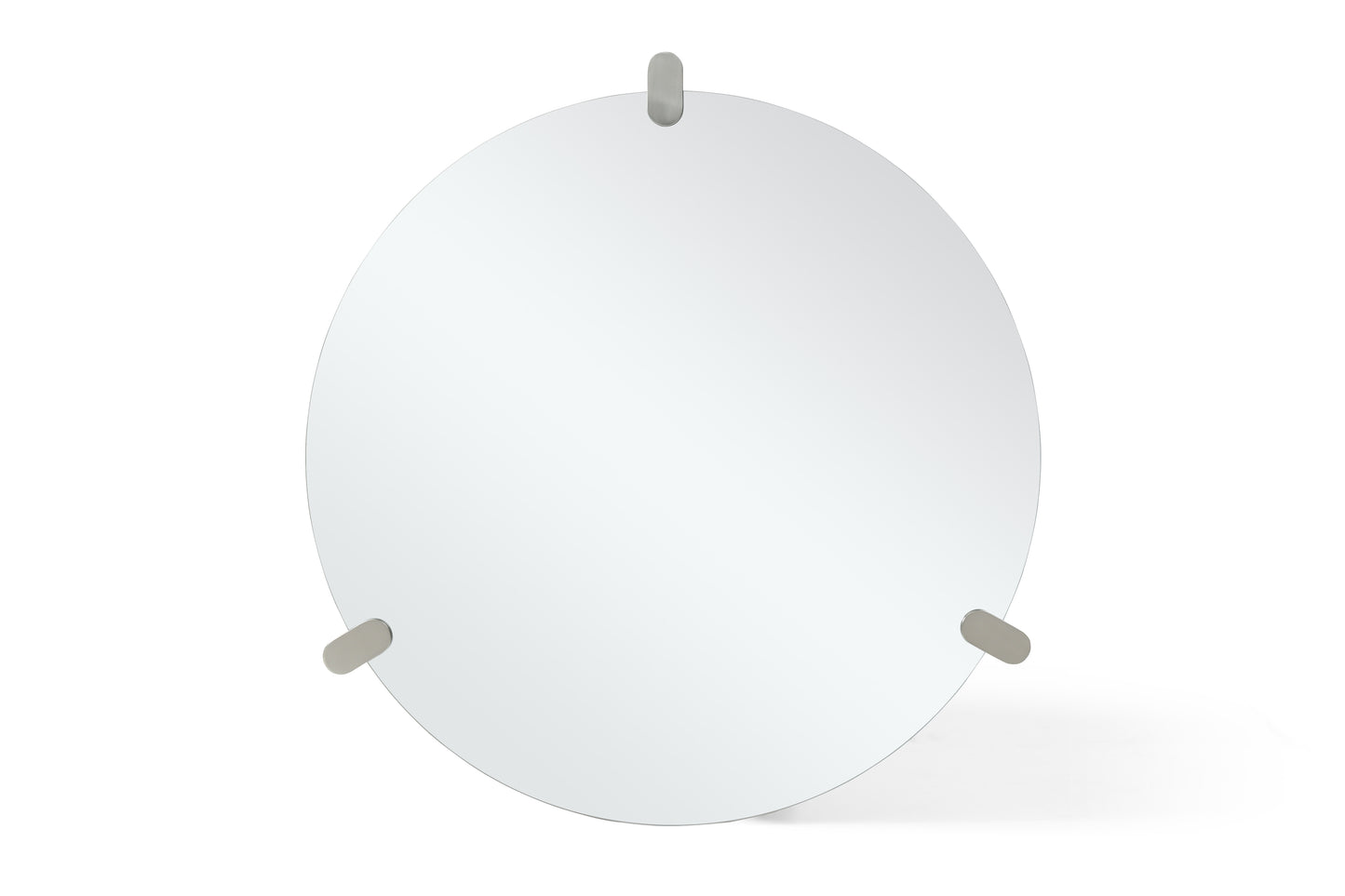 Anaconda Round Mirror - Silver/Nickel