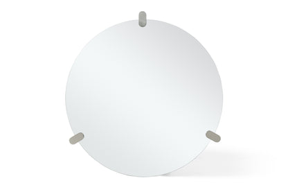Anaconda Round Mirror - Silver/Nickel
