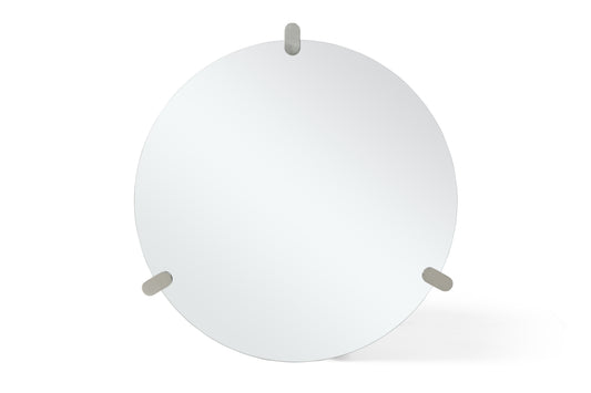Anaconda Round Mirror - Silver/Nickel