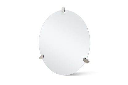 Anaconda Round Mirror - Silver/Nickel