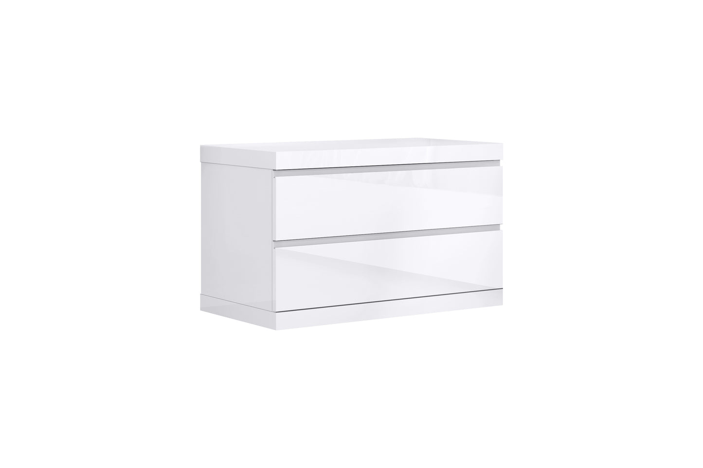 Anna Large Nightstand - High Gloss White