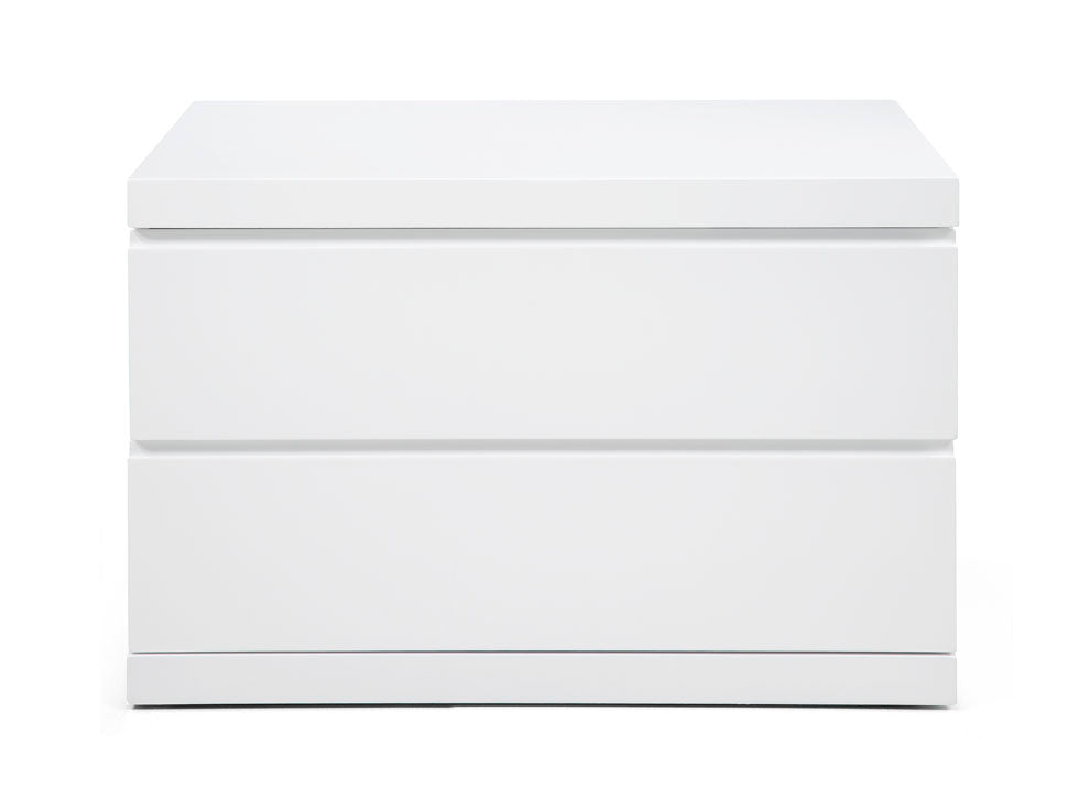 Anna Large Nightstand - High Gloss White