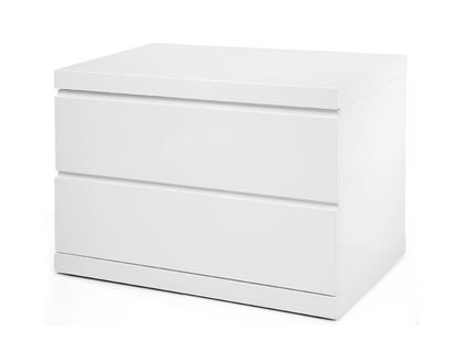 Anna Large Nightstand - High Gloss White