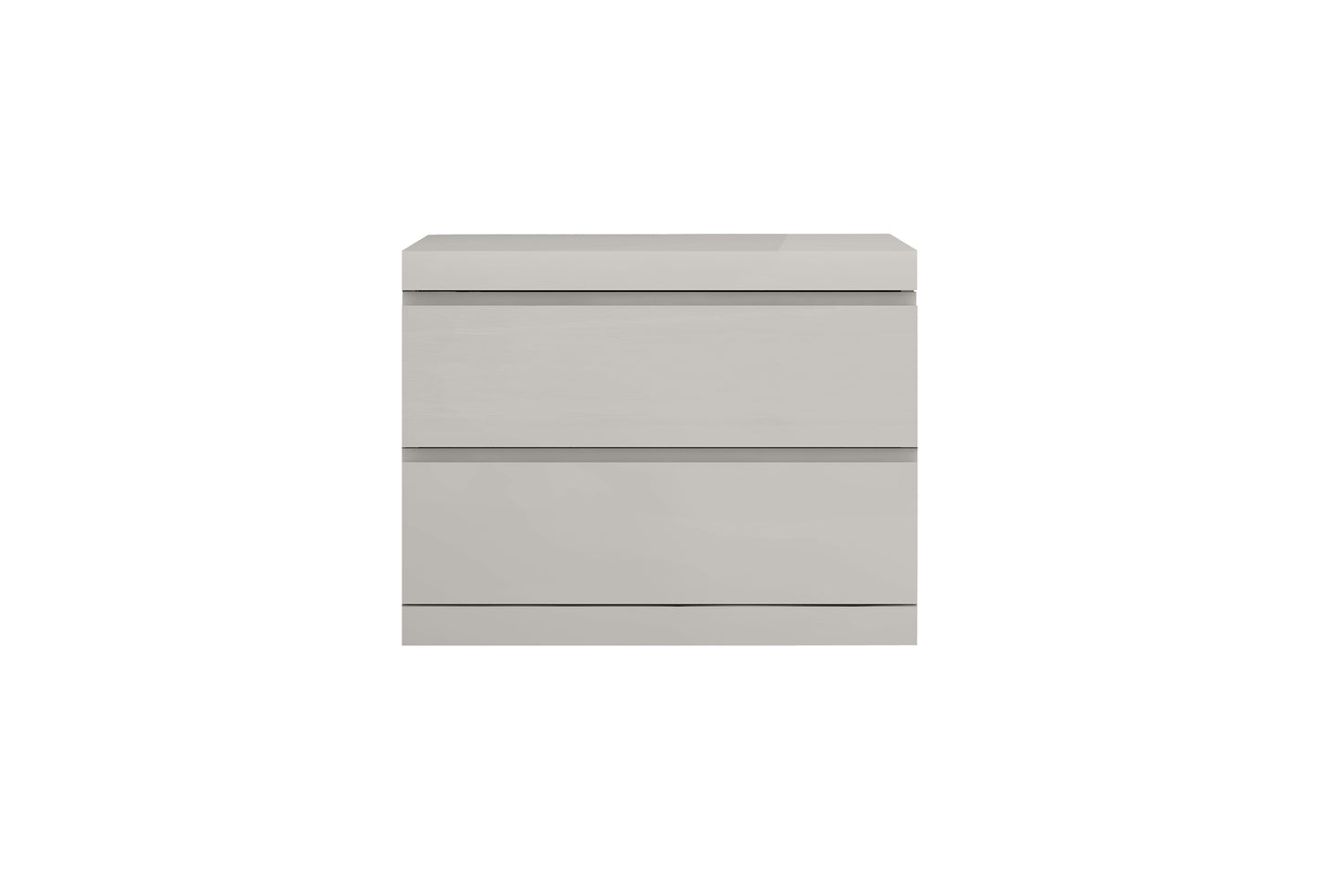 Anna Small Nightstand - High Gloss Grey