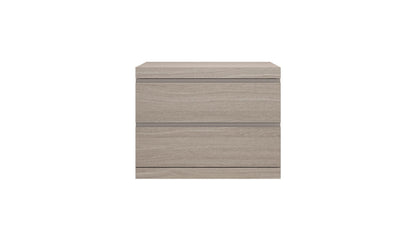 Anna 2-Drawer Small Nightstand - Matte White Oak