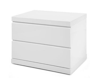Anna Small Nightstand - High Gloss White
