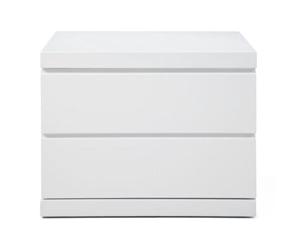 Anna Small Nightstand - High Gloss White