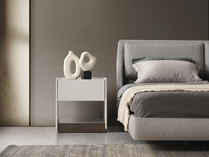 Raphael Nightstand, Matte Light Gray