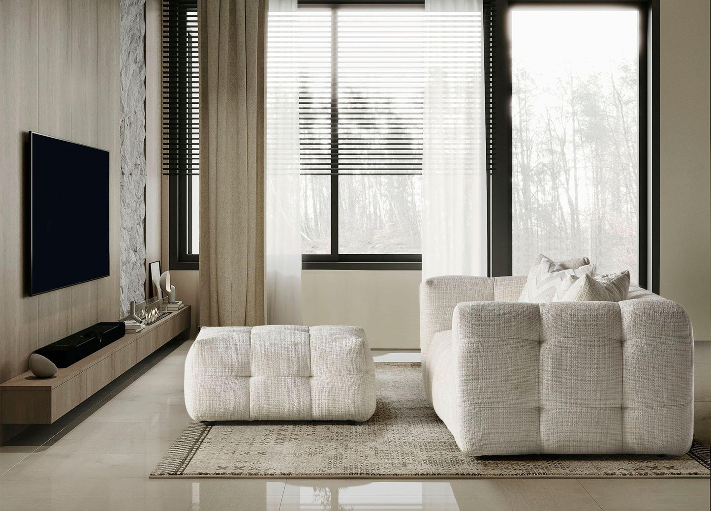 Cloud Ottoman - Beige