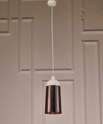 Abel Ceiling Pendant Lamp - Silver & White Aluminum