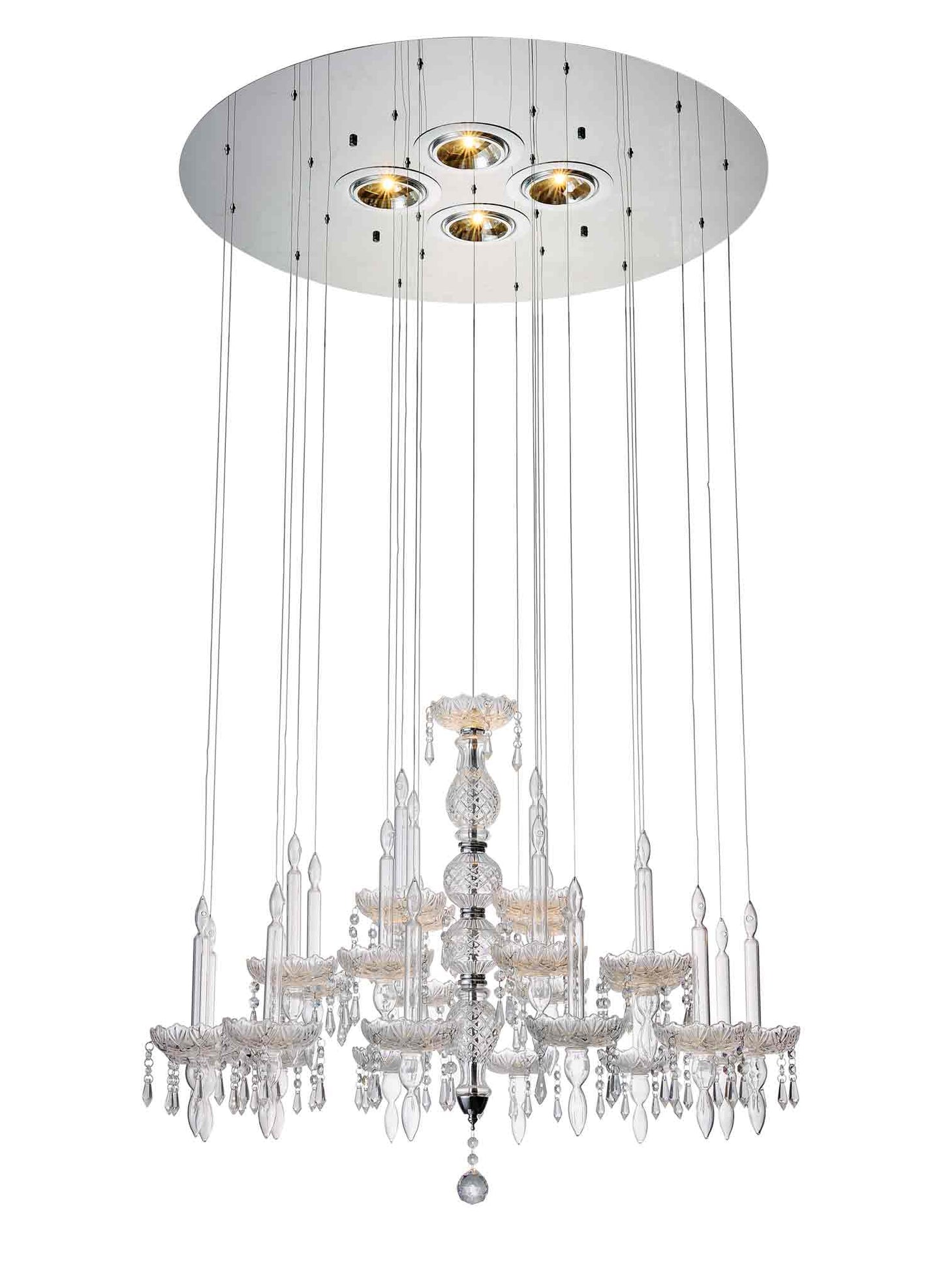 Macy Modern Pendant Lamp - Clear Glass & Crystal