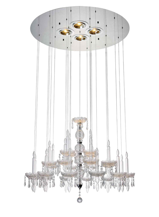 Macy Modern Pendant Lamp - Clear Glass & Crystal