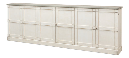 Luciana Wood Doors Buffet - White/Grey