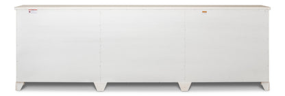 Luciana Wood Doors Buffet - White/Grey