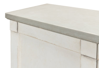 Luciana Wood Doors Buffet - White/Grey