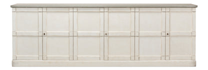 Luciana Wood Doors Buffet - White/Grey