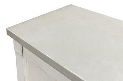 Luciana Wood Doors Buffet - White/Grey