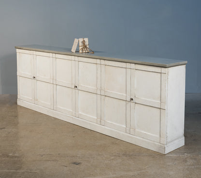 Luciana Wood Doors Buffet - White/Grey