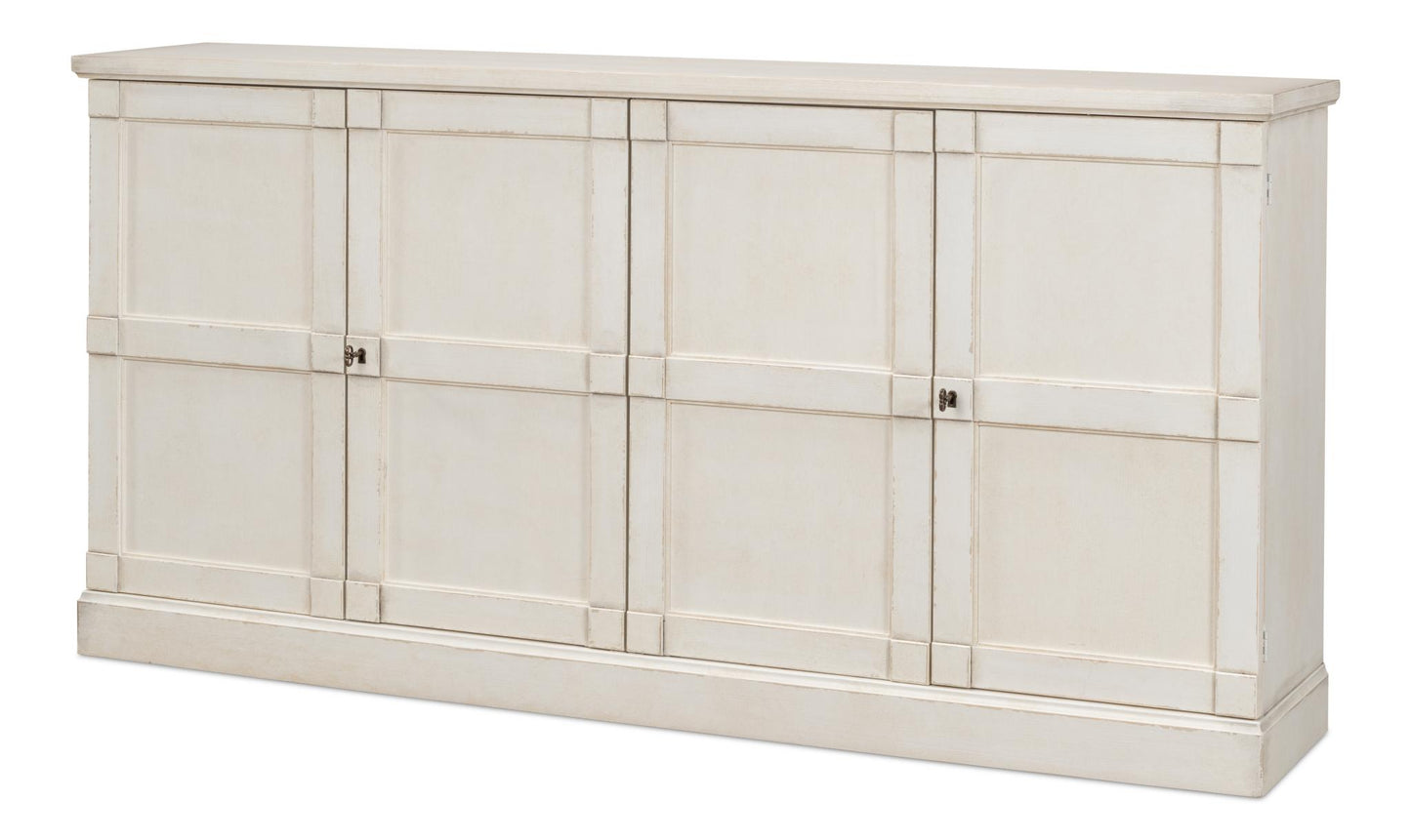 Lionisio Buffet 75" Stucco White - Wood Doors