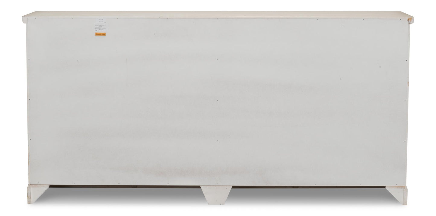 Lionisio Buffet 75" Stucco White - Wood Doors