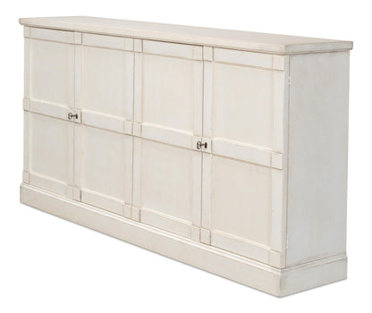 Lionisio Buffet 75" Stucco White - Wood Doors