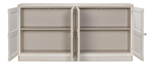 Lionisio Buffet 75" Stucco White - Wood Doors