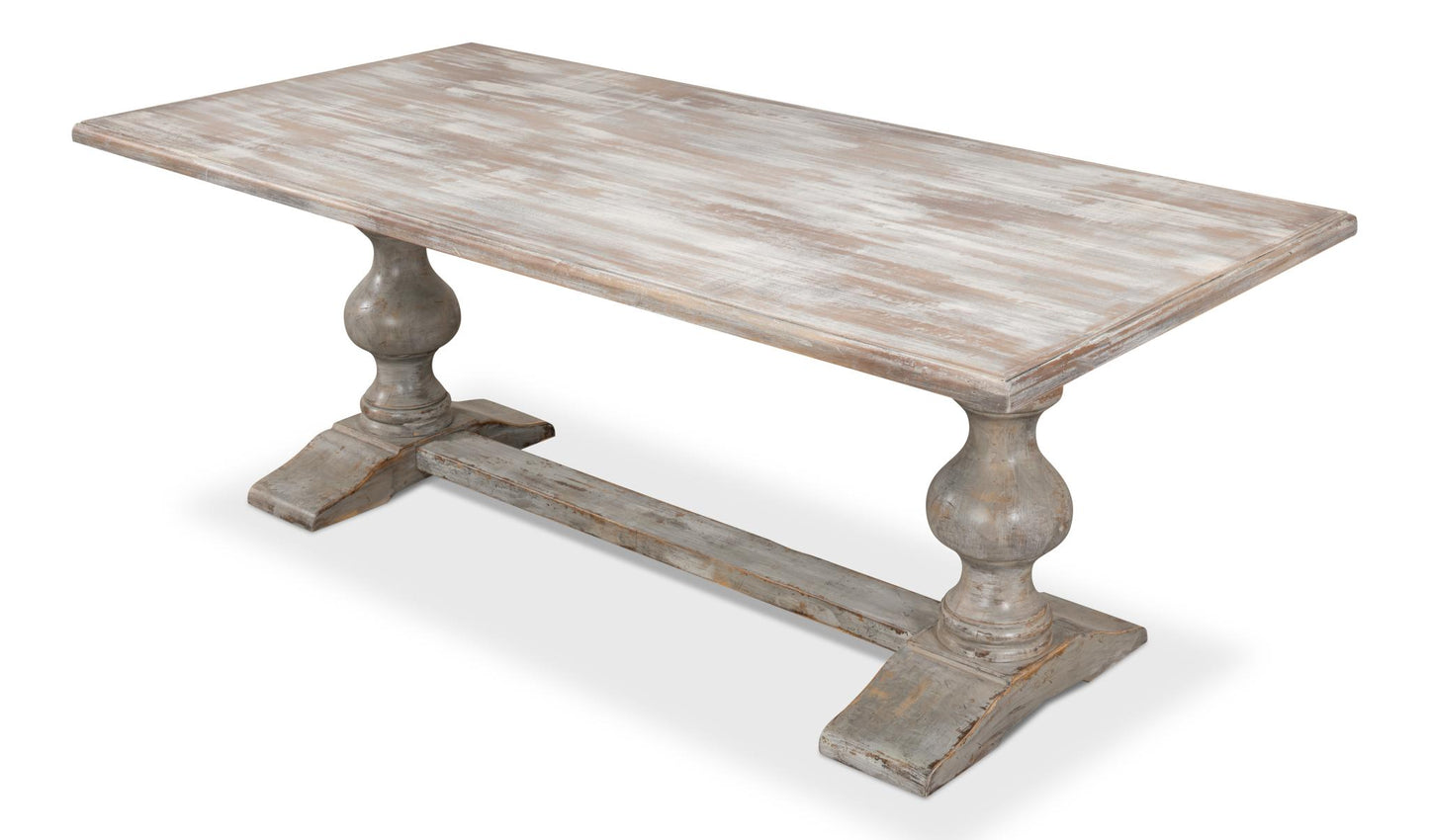 Lionisio Trestle Table, Grey Oak