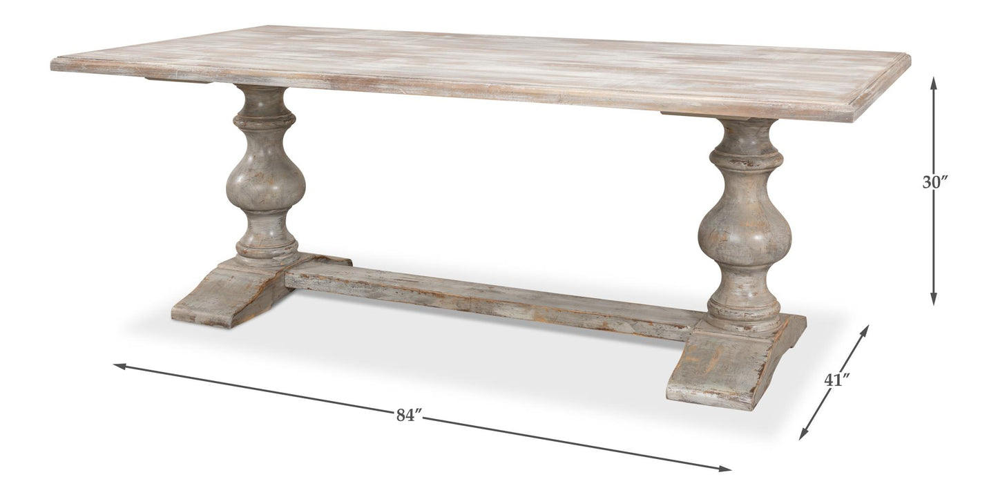 Lionisio Trestle Table, Grey Oak
