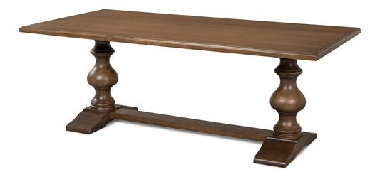Lionisio Trestle Table, Driftwood Finish