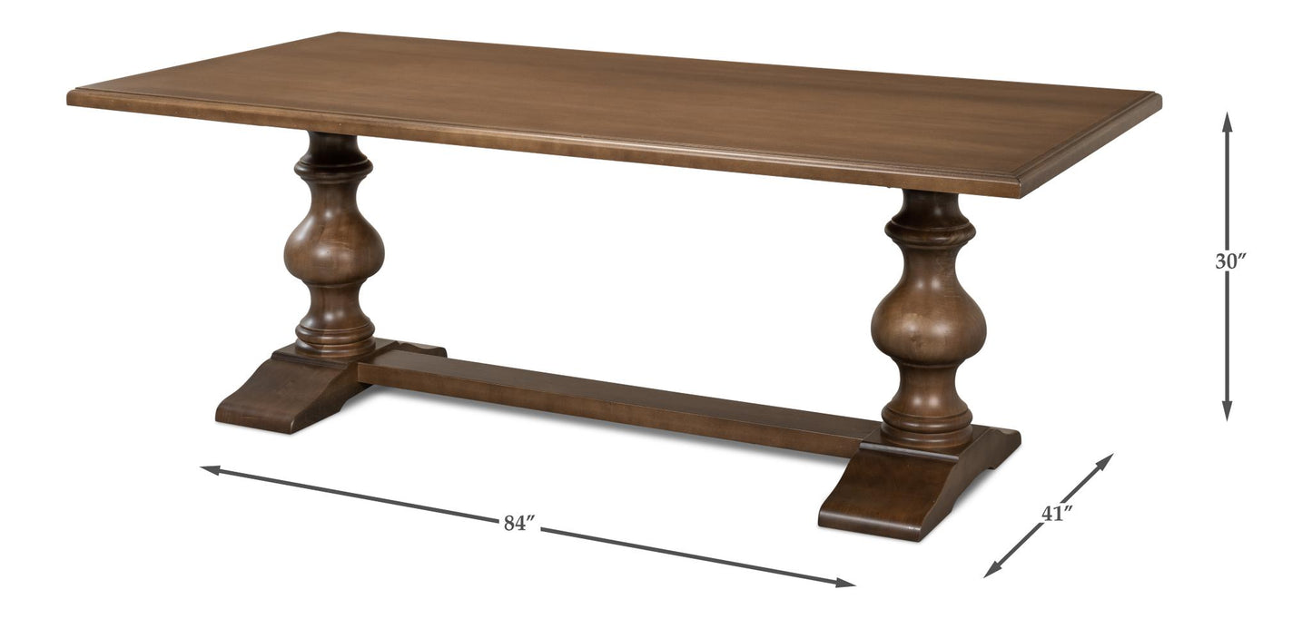 Lionisio Trestle Table, Driftwood Finish