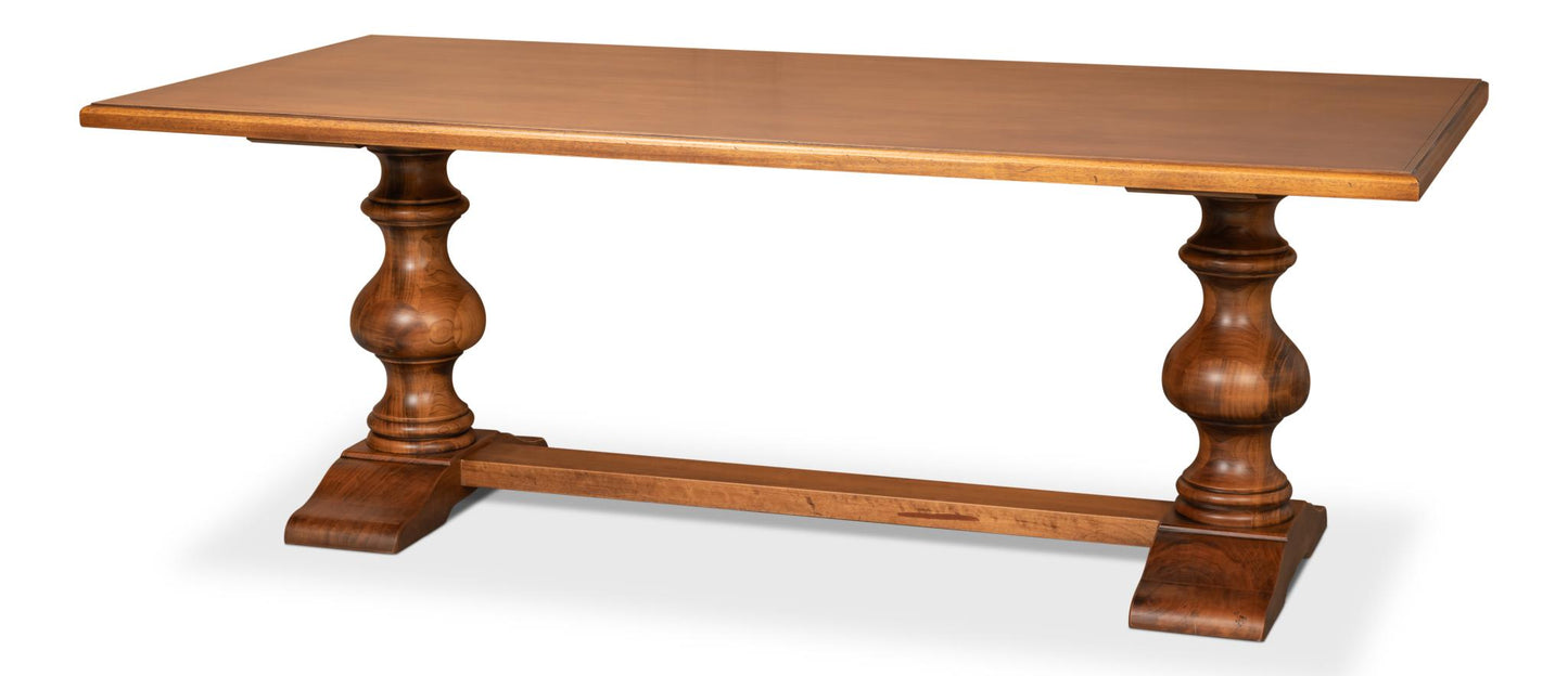 Lionisio Trestle Table, Noce Antica