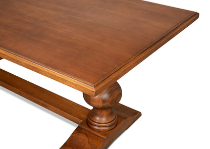 Lionisio Trestle Table, Noce Antica