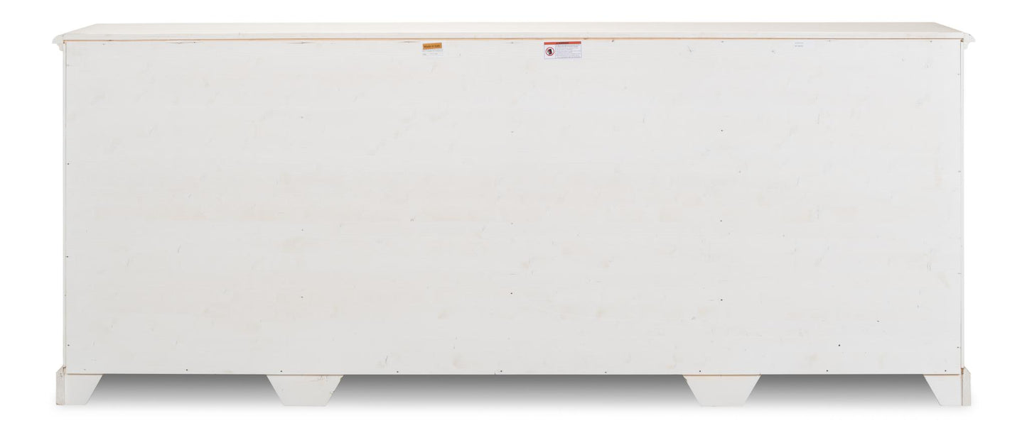 Crested Wall Cabinet,White/White Finish