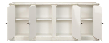 Crested Wall Cabinet,White/White Finish