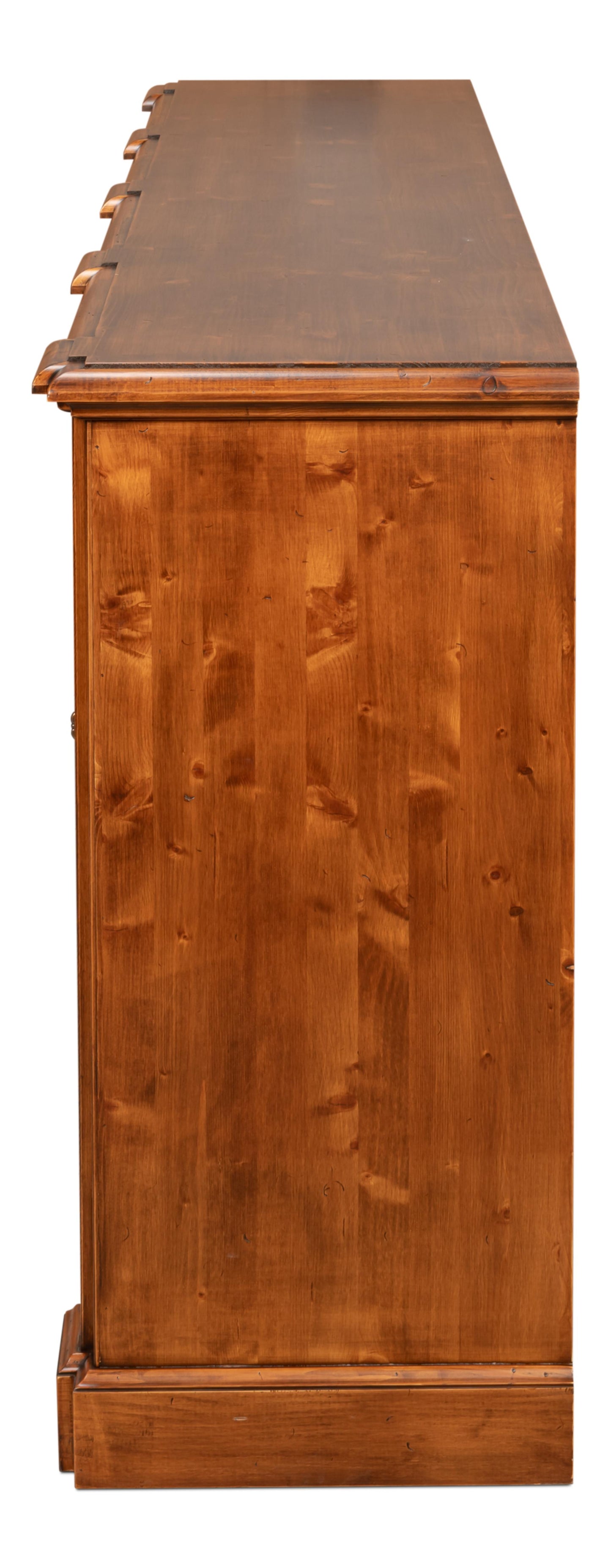 Crested Wall Cabinet,Noce Anticato