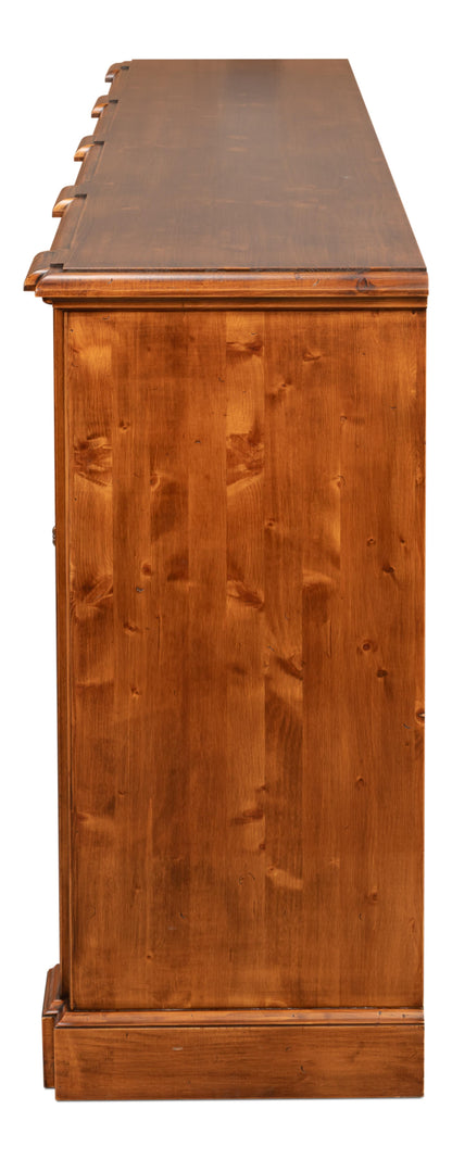 Crested Wall Cabinet,Noce Anticato