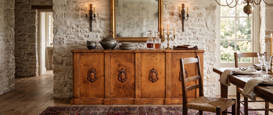Crested Wall Cabinet Noce Anticato