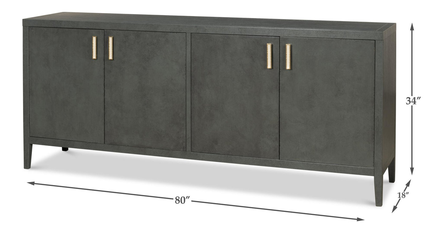 Blanco 4 Door Buffet, Stone Grey