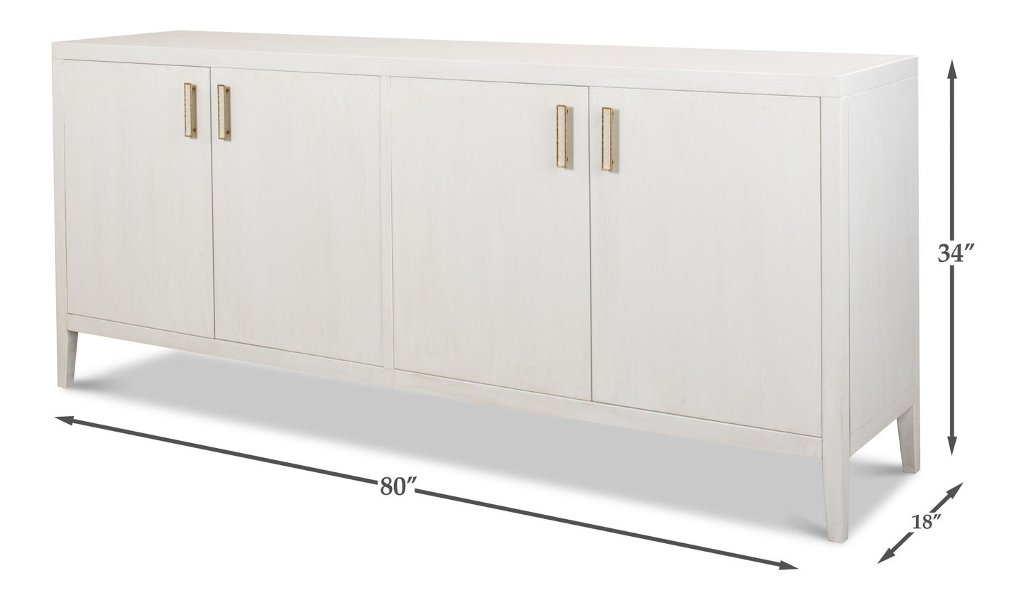 Blanco 4 Door Buffet, Cortina White