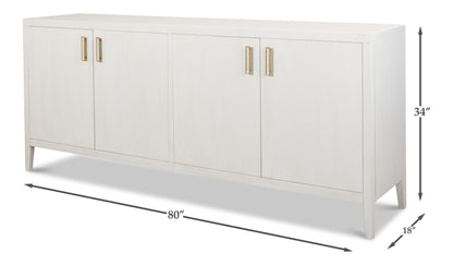 Blanco 4 Door Buffet, Cortina White