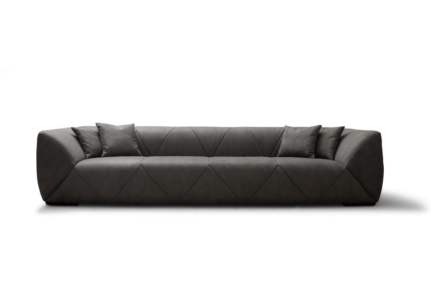 Quarry Quilted Dark Grey Nubuk Sofa