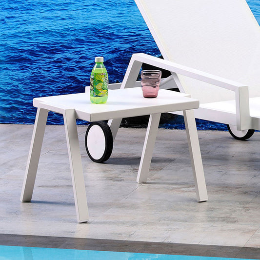 Rio Outdoor Side Table, White