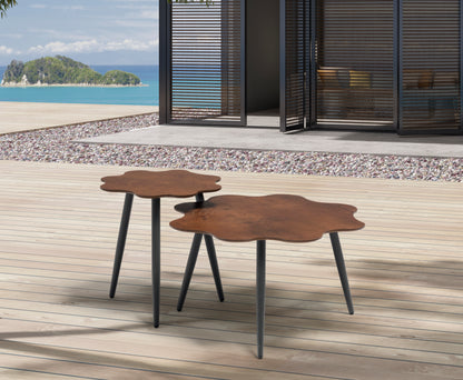 Flora Outdoor Large Side Table, Dark Grey