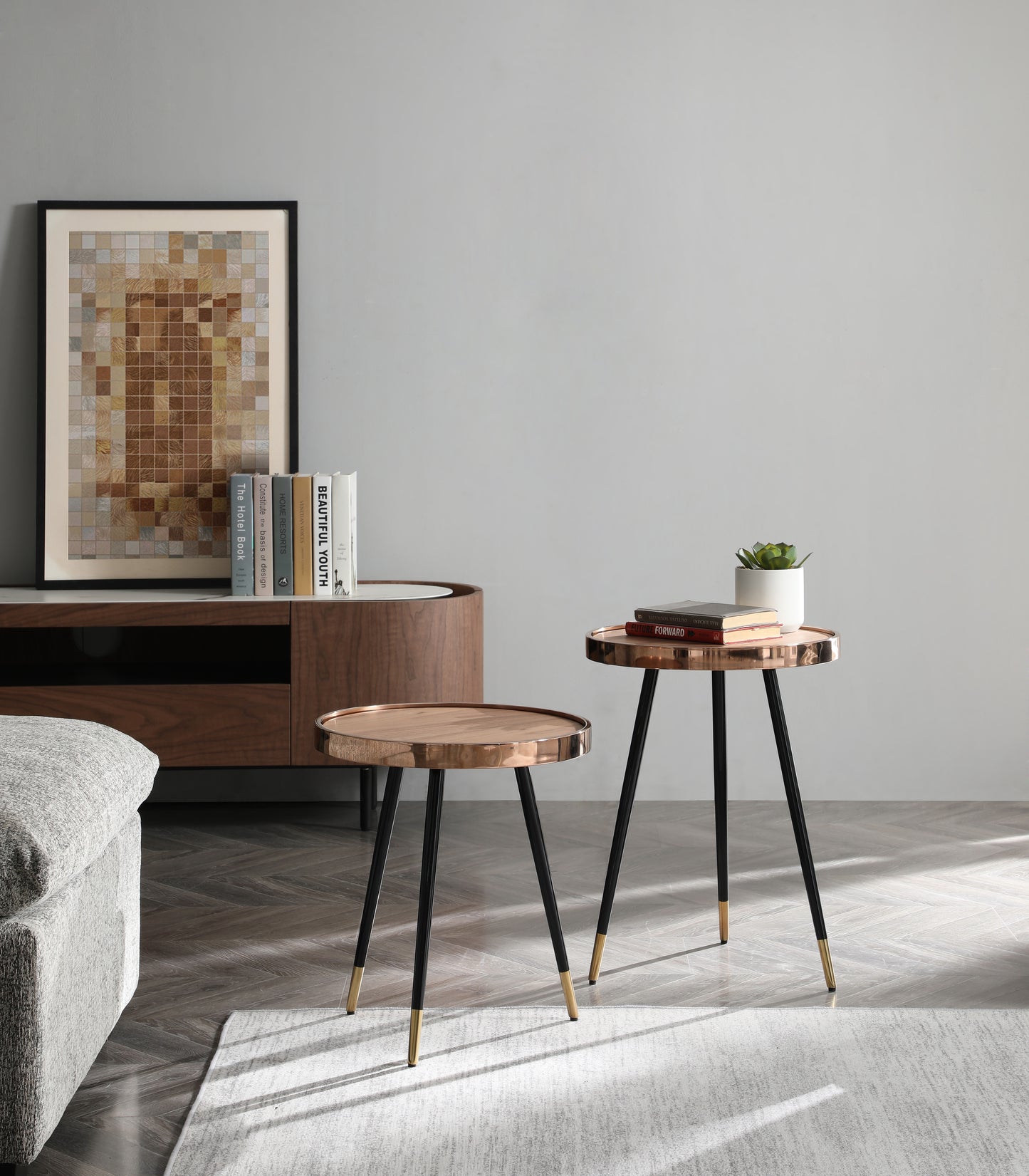 Meli Small Side Table - Walnut