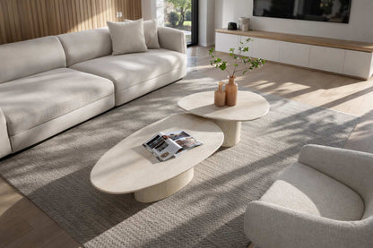 Petra Side Table - Travertine